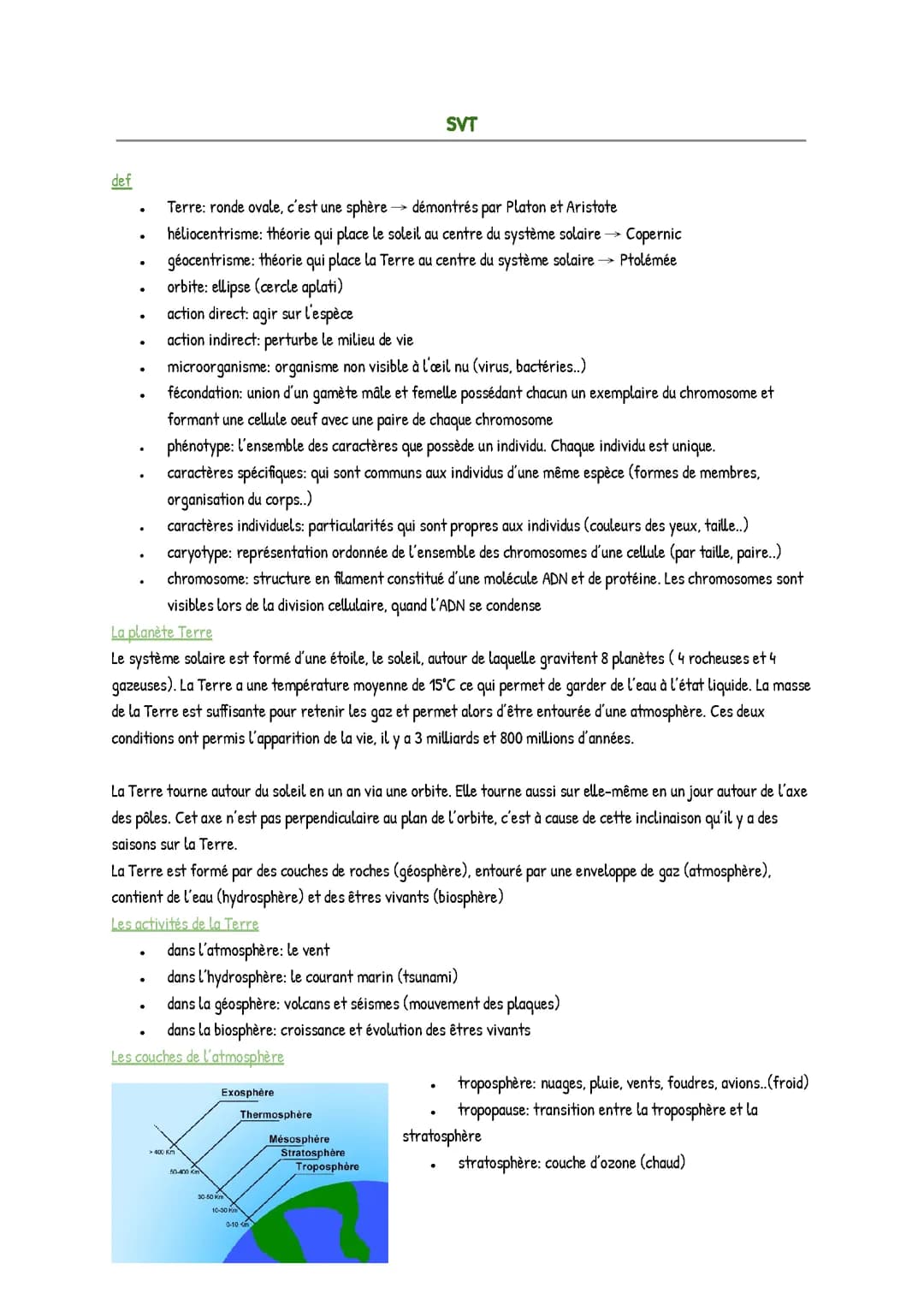 révision svt (brevet)