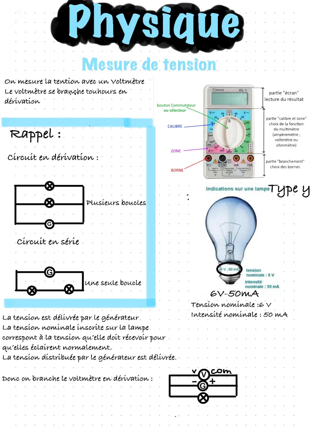 Apprends à mesurer la tension avec un voltmètre!