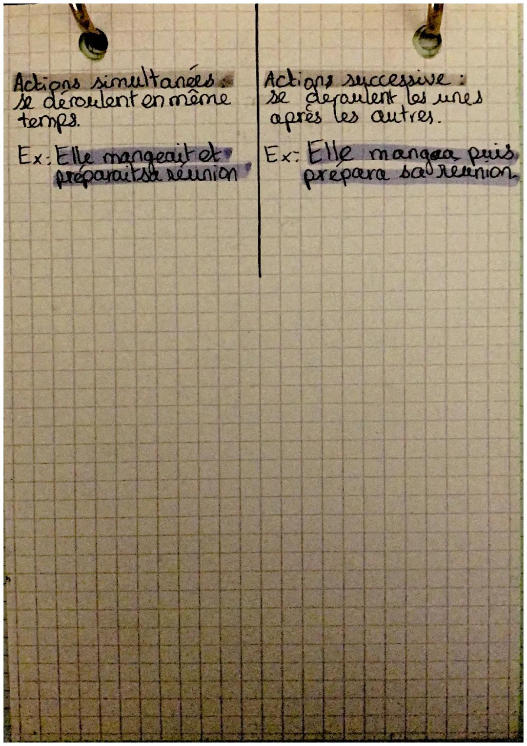 # FRAÇAIS-
mrr
Des valeurs de imparfait et du passé

imparfait
simple
passé simple

Arrière plans,
- narrations d'actions
secondaires, qui n