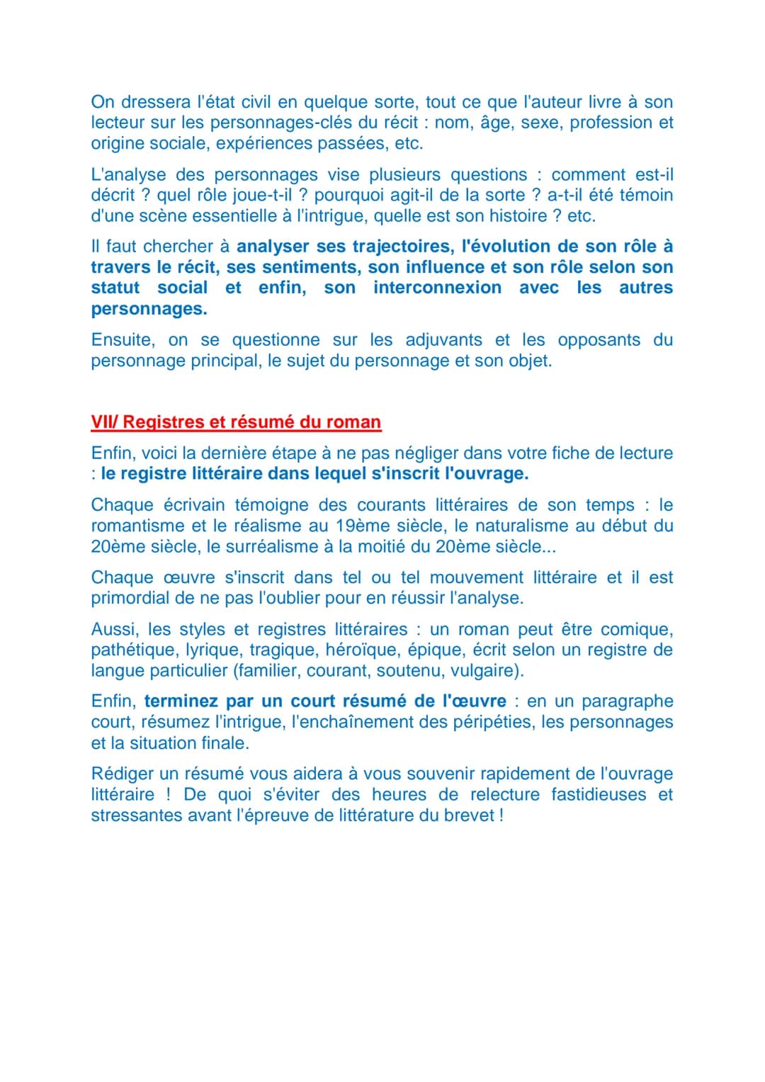 COMMENT ANALYSER UN ROMAN ?
I/ Présenter l'ouvrage
Avant toutes choses, il convient de présenter l'ouvrage. Cela revient à
mettre sur papier