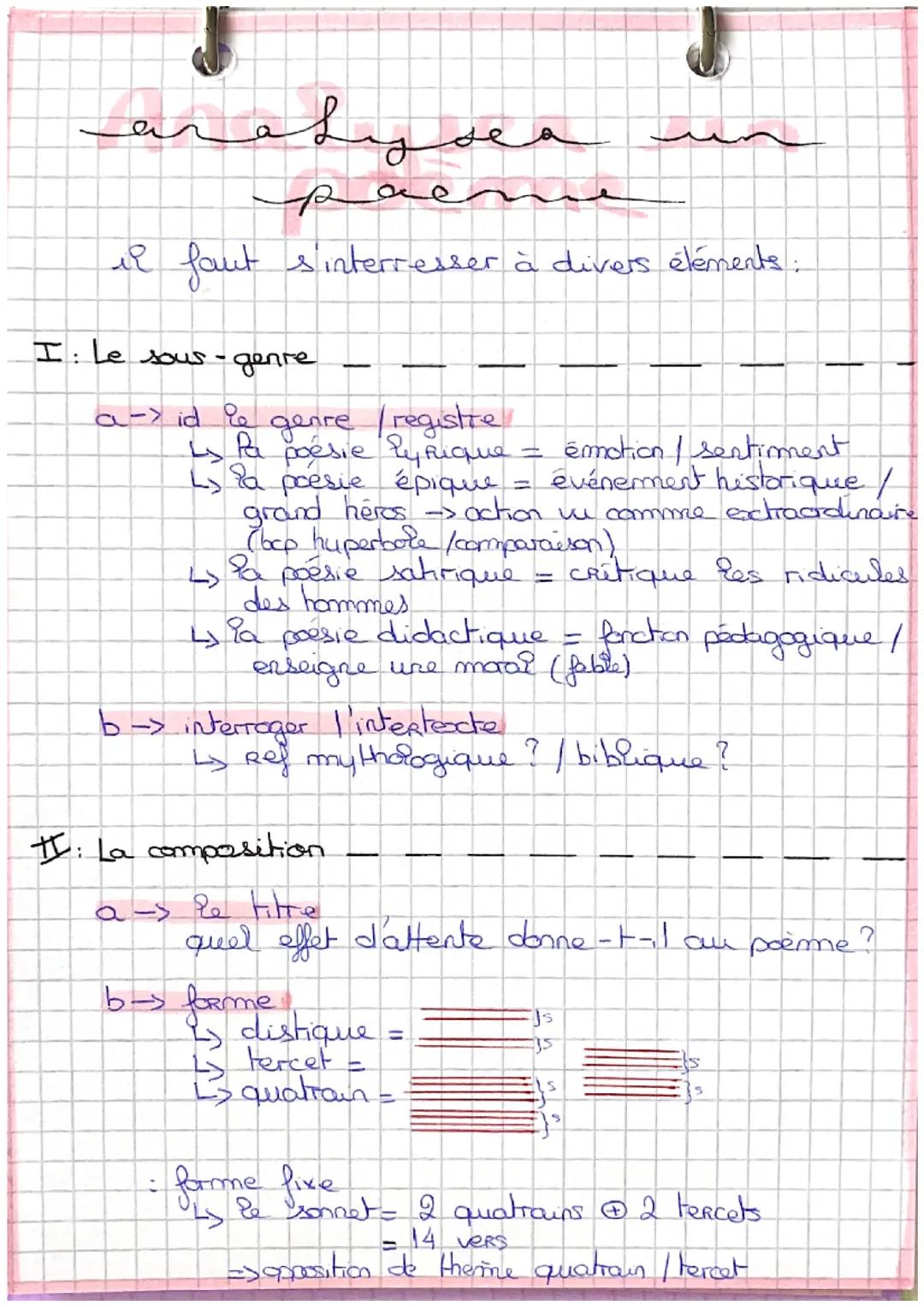 arad
Lysea

l faut s'interresser à divers éléments:

I: Le sous-genre

a-> id le
id is genre / registre
La poésie lyrique = émotion / sentim