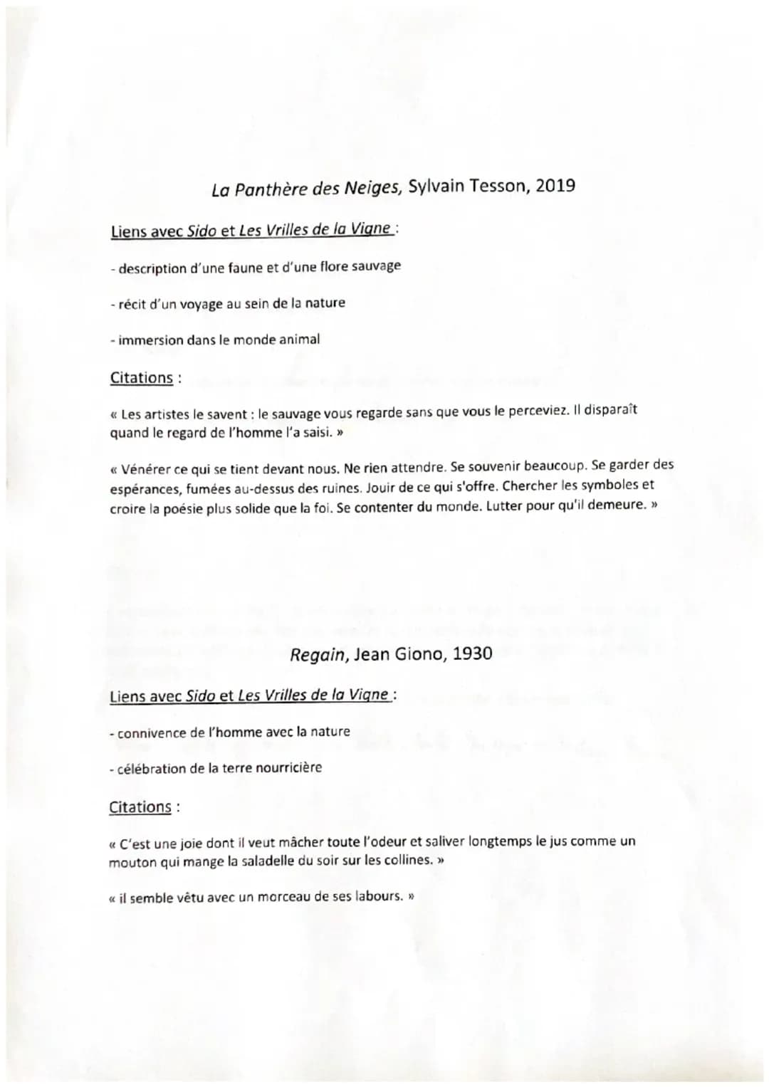 Sido et Les Vrilles de la vigne : résumé par chapitre et analyse simple de Colette