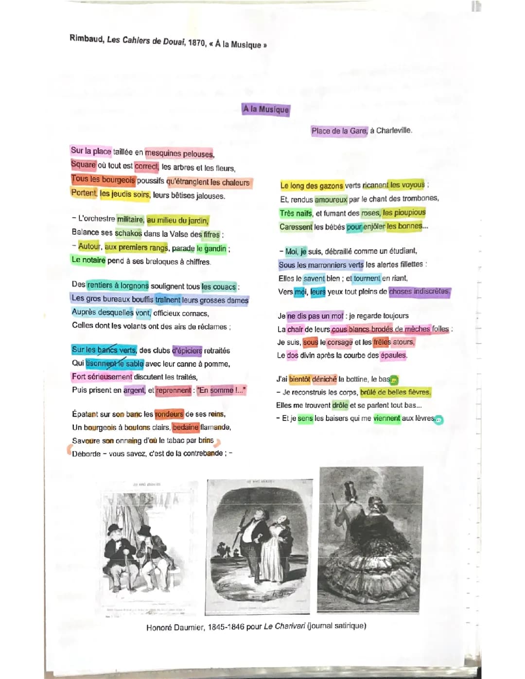 Linéaire À LA MUSIQUE d’Arthur Rimbaud 