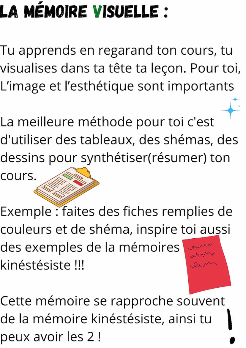 LA MÉTHODE KAV: APPRENDRE
RAPIDEMENT ! LA MÉMOIRE KINÉSTÉSISTE :
GODFATHER
Into the words l
Tu apprends en écrivant, tu associe les
images à