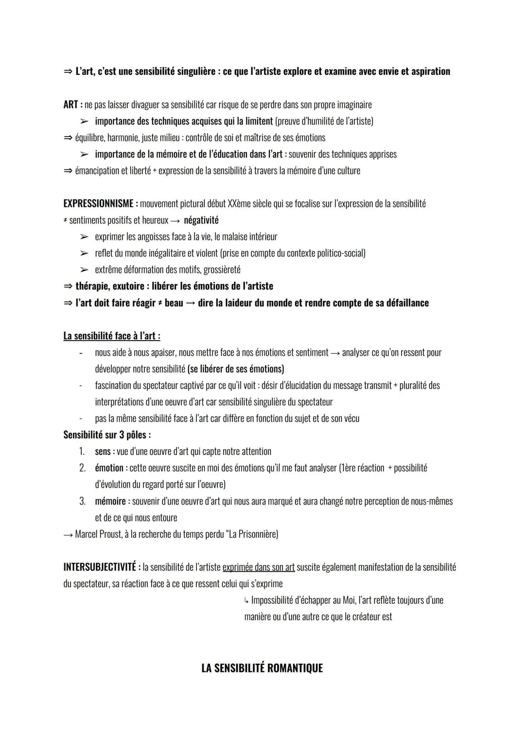 > Les Expressions de la Sensibilité <
SENSIBILITÉ : faculté de l'humain qui reçoit des informations sur le monde et sur soi
→ sensations, ém