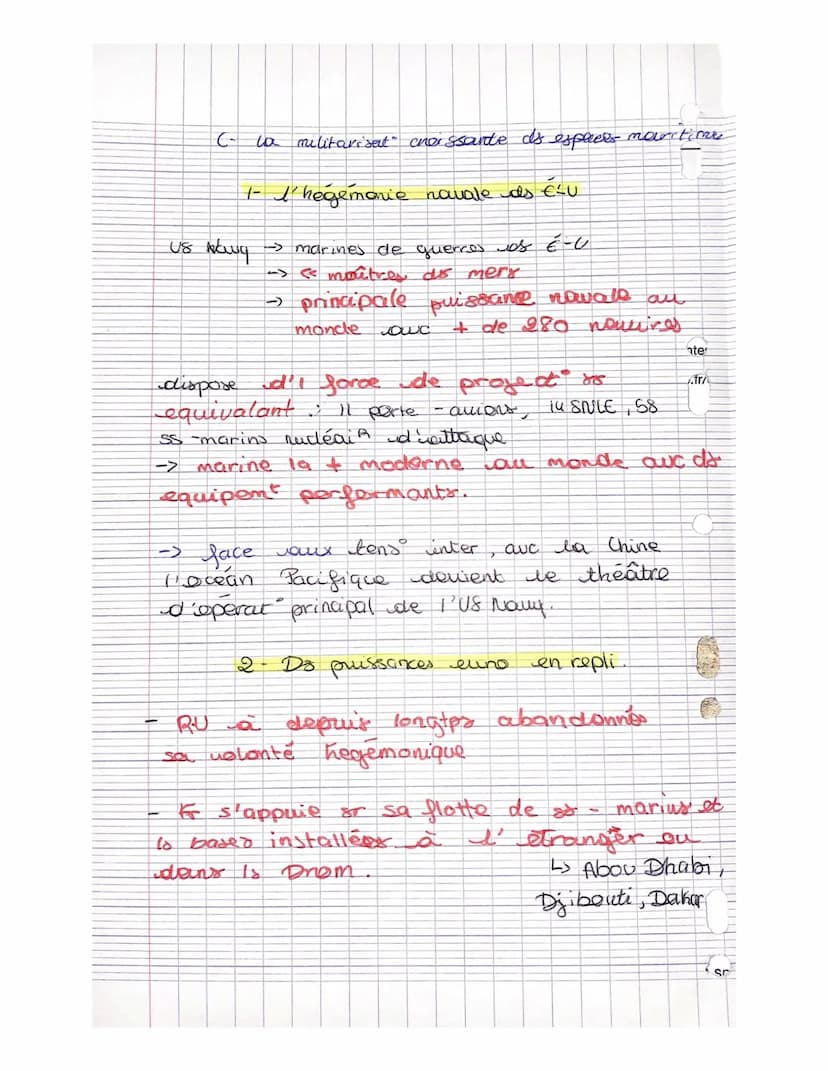 higgerp.
Chapitre 1: Conquêtes, afgirmation de puissance et dualites.
Introduction:
Année 1950 → contexte querre froide la conquête océan et