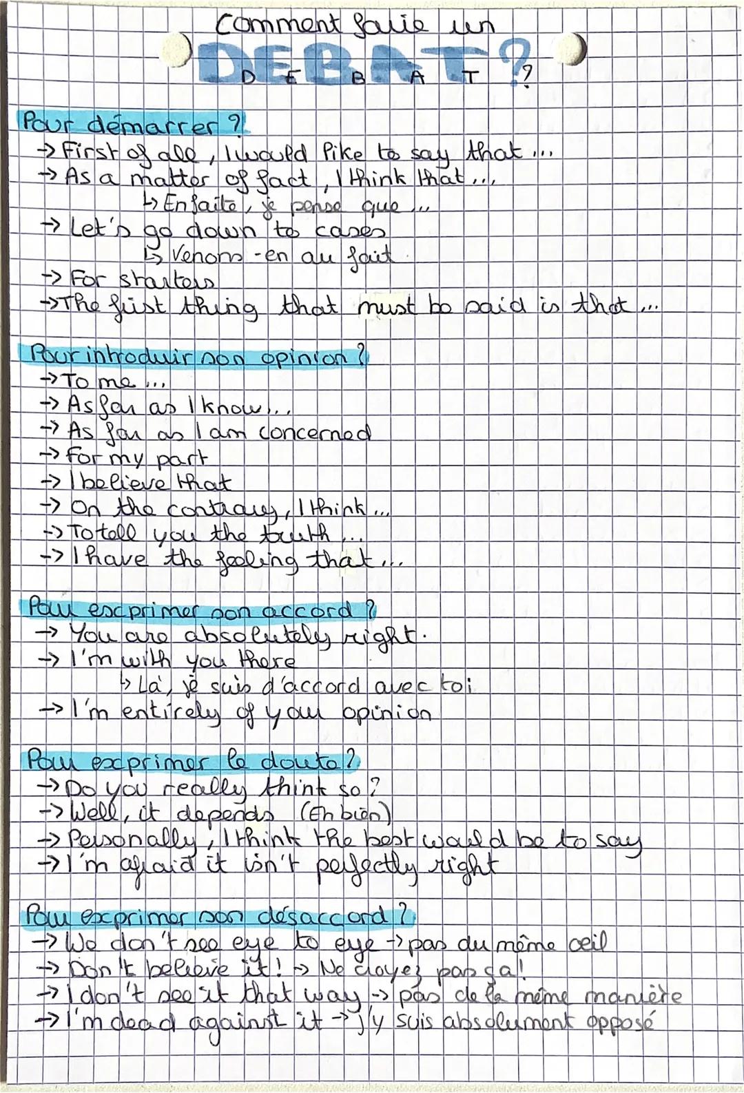 Comment Salle un
B
→ Let's go down to cases
-en au fait
Venons
Pour demarrer ?
that
> First of all, I would like to say.
→ As a matter of fa