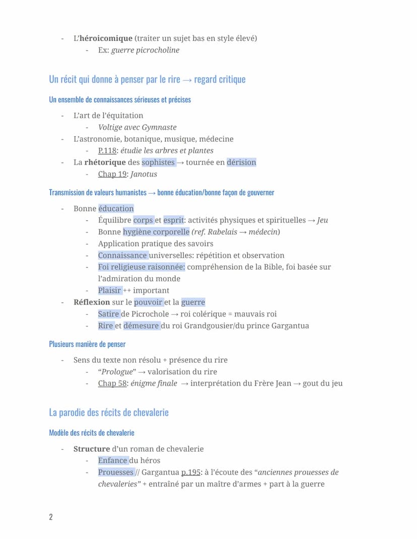 Dissertation littérature d'idée
Gargantua, Rabelais (fiche lecture)
Rire et savoir
Arguments + Exemples
Le rire: farcesque et carnavalesque 
