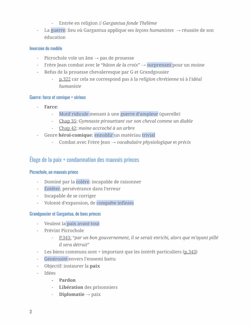 Dissertation littérature d'idée
Gargantua, Rabelais (fiche lecture)
Rire et savoir
Arguments + Exemples
Le rire: farcesque et carnavalesque 