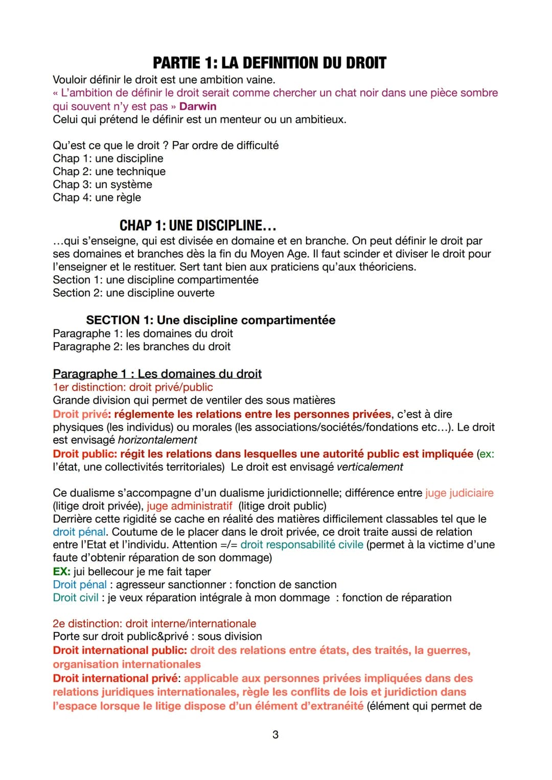 INTRODUCTION AU DROIT
Introduction
Il n'existe pas de réel introduction au droit, parce que en droit il n'y a pas réellement de
premiers élé