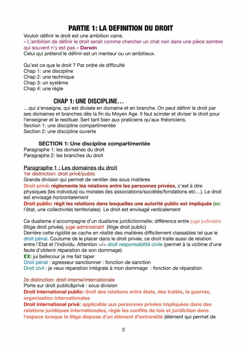 INTRODUCTION AU DROIT
Introduction
Il n'existe pas de réel introduction au droit, parce que en droit il n'y a pas réellement de
premiers élé