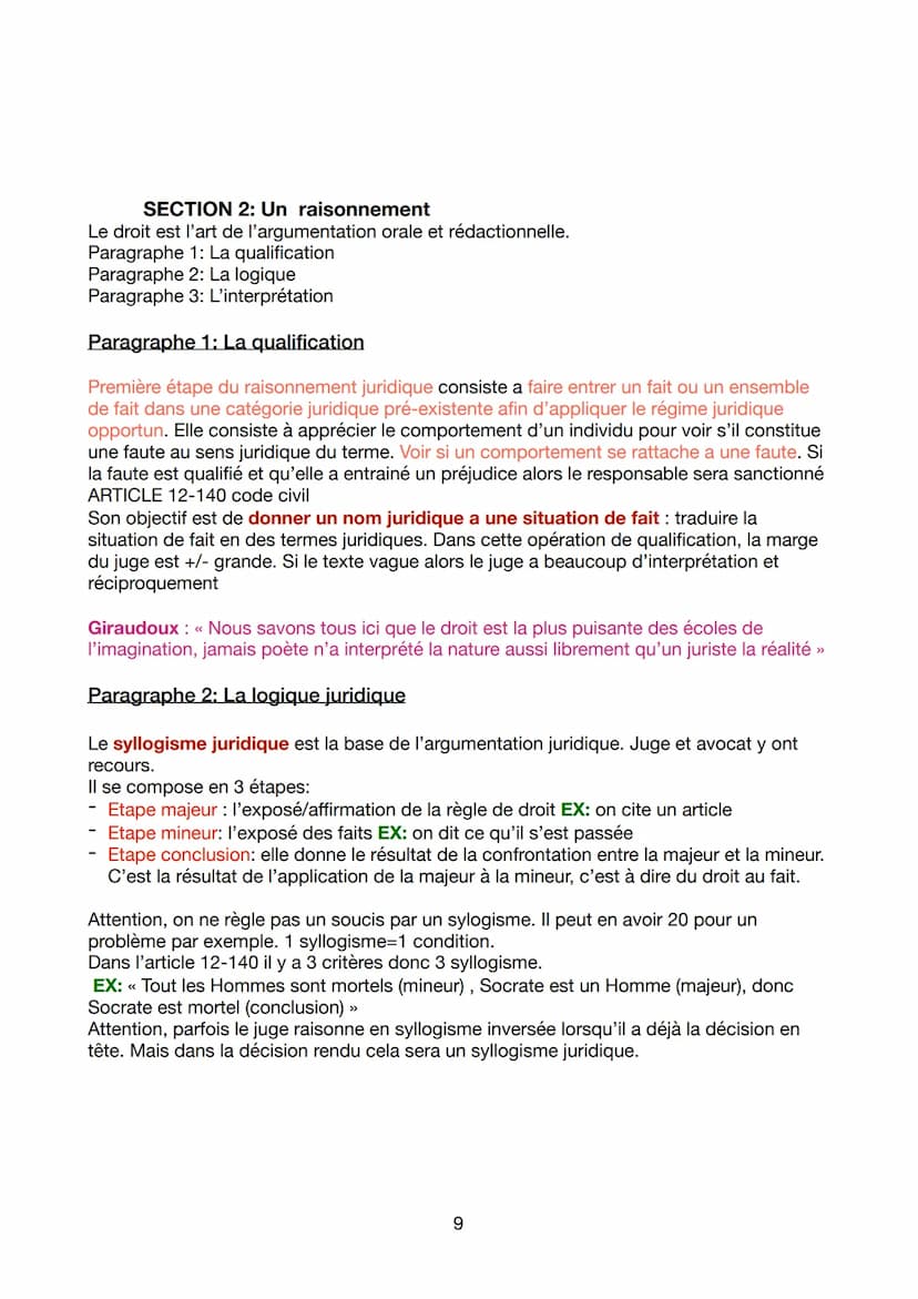 INTRODUCTION AU DROIT
Introduction
Il n'existe pas de réel introduction au droit, parce que en droit il n'y a pas réellement de
premiers élé