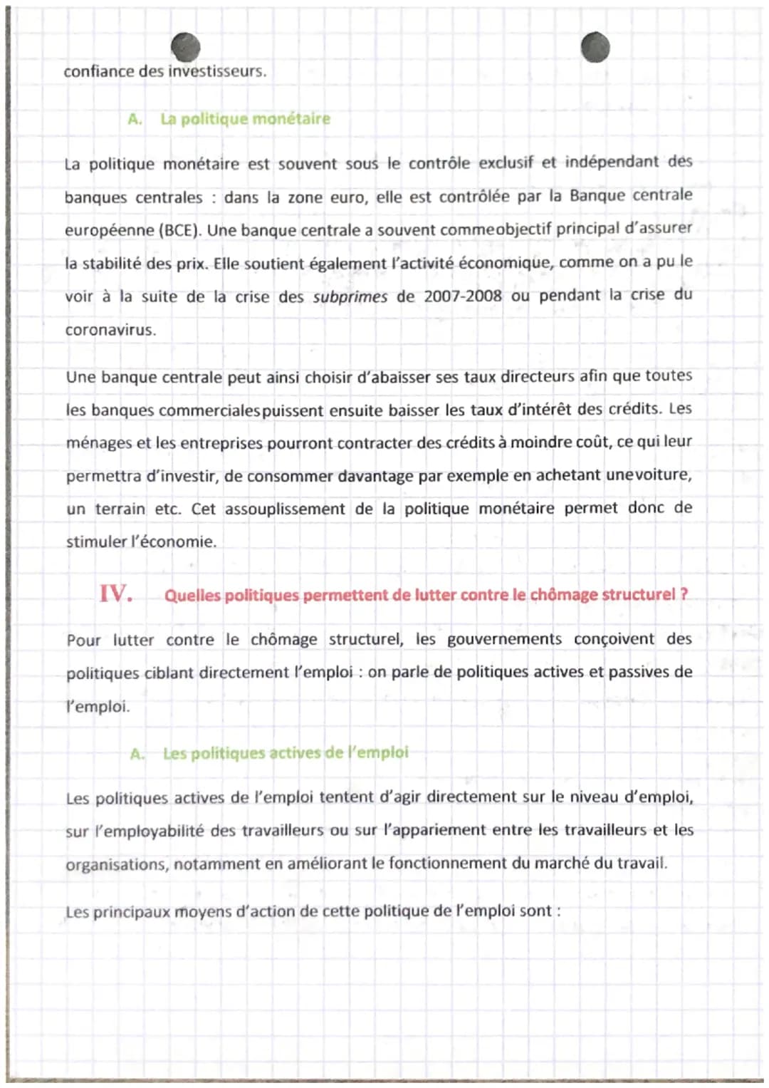 économee
chapitre 6
Chap 6 Le chômage et les politiques
de l'emploi
Le travail est une notion centrale en économie et dans nos sociétés : pa