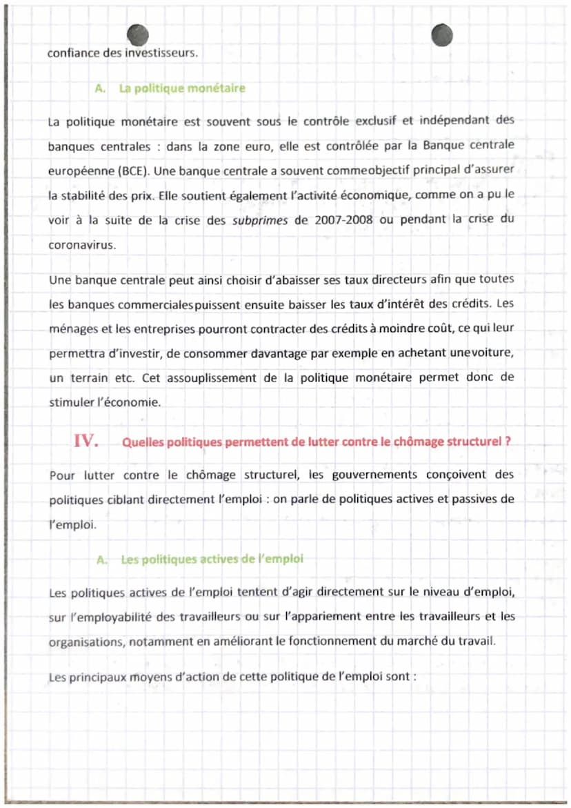 économee
chapitre 6
Chap 6 Le chômage et les politiques
de l'emploi
Le travail est une notion centrale en économie et dans nos sociétés : pa