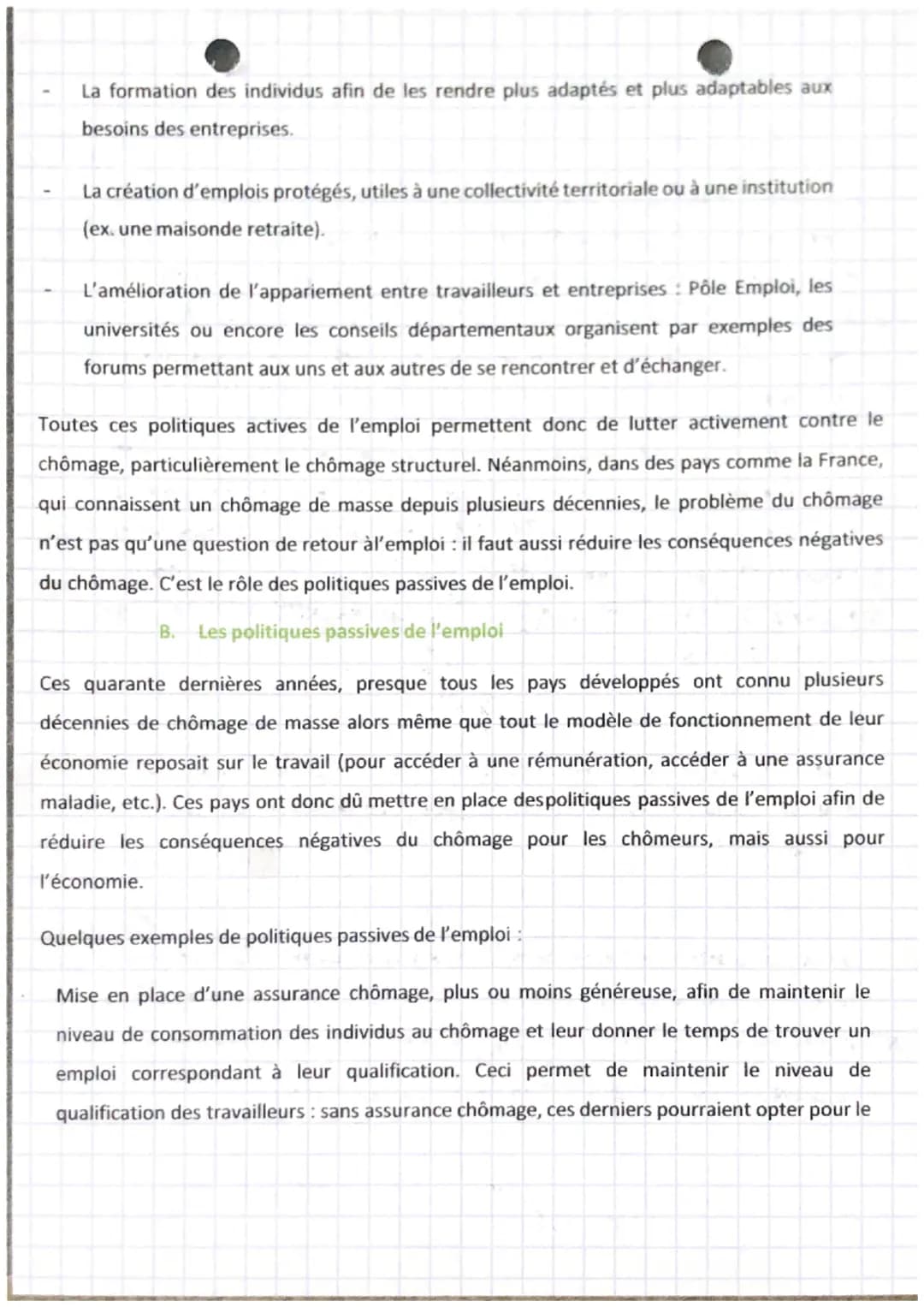 économee
chapitre 6
Chap 6 Le chômage et les politiques
de l'emploi
Le travail est une notion centrale en économie et dans nos sociétés : pa