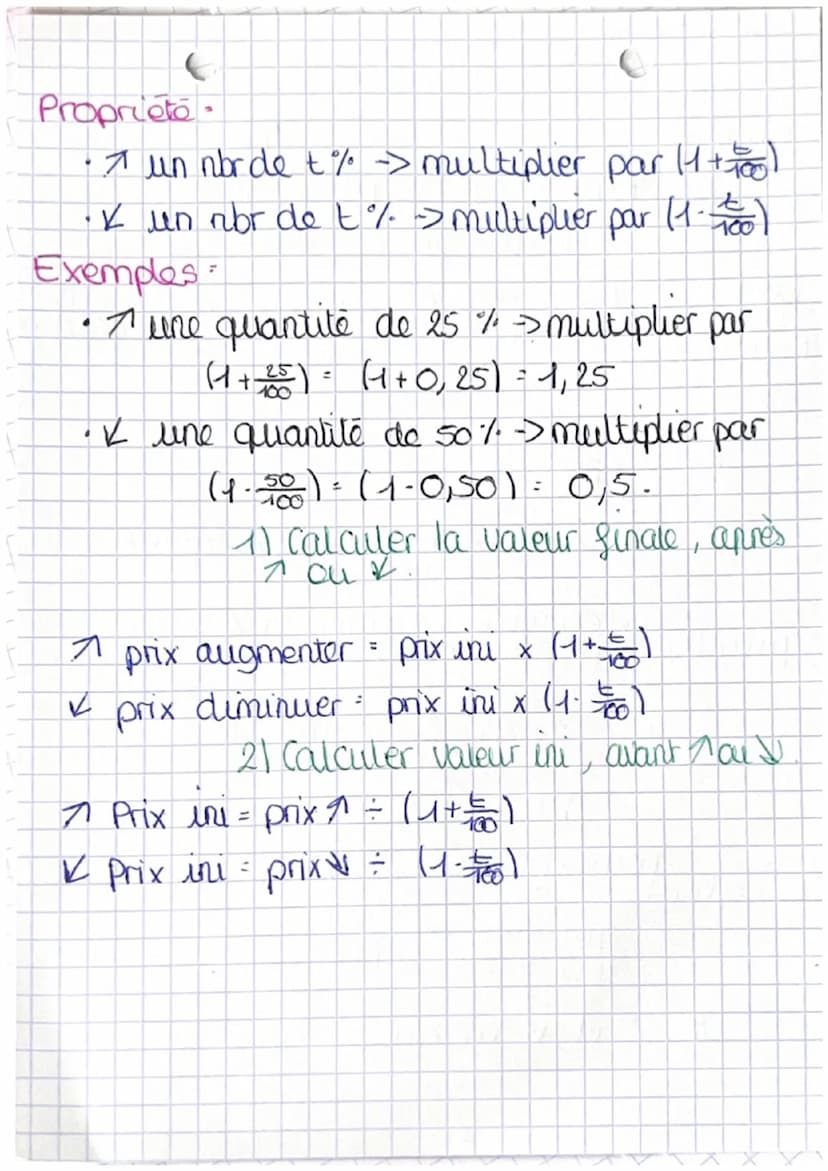 за
( maths
Chapitre 3- Pourcentages 111
I. Rappels sur les pourcentages
11 qu'est-ce qu'un % age?
Définition - Un % age est une proportion e