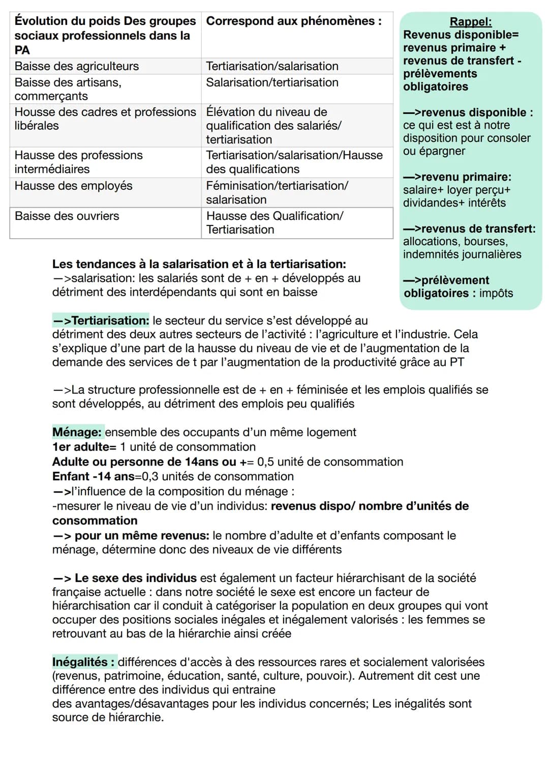 Comment est structuré la société française actuelle?
I-es multiples facteurs de la structuration
et de hiérarchisation de l'espace social
La