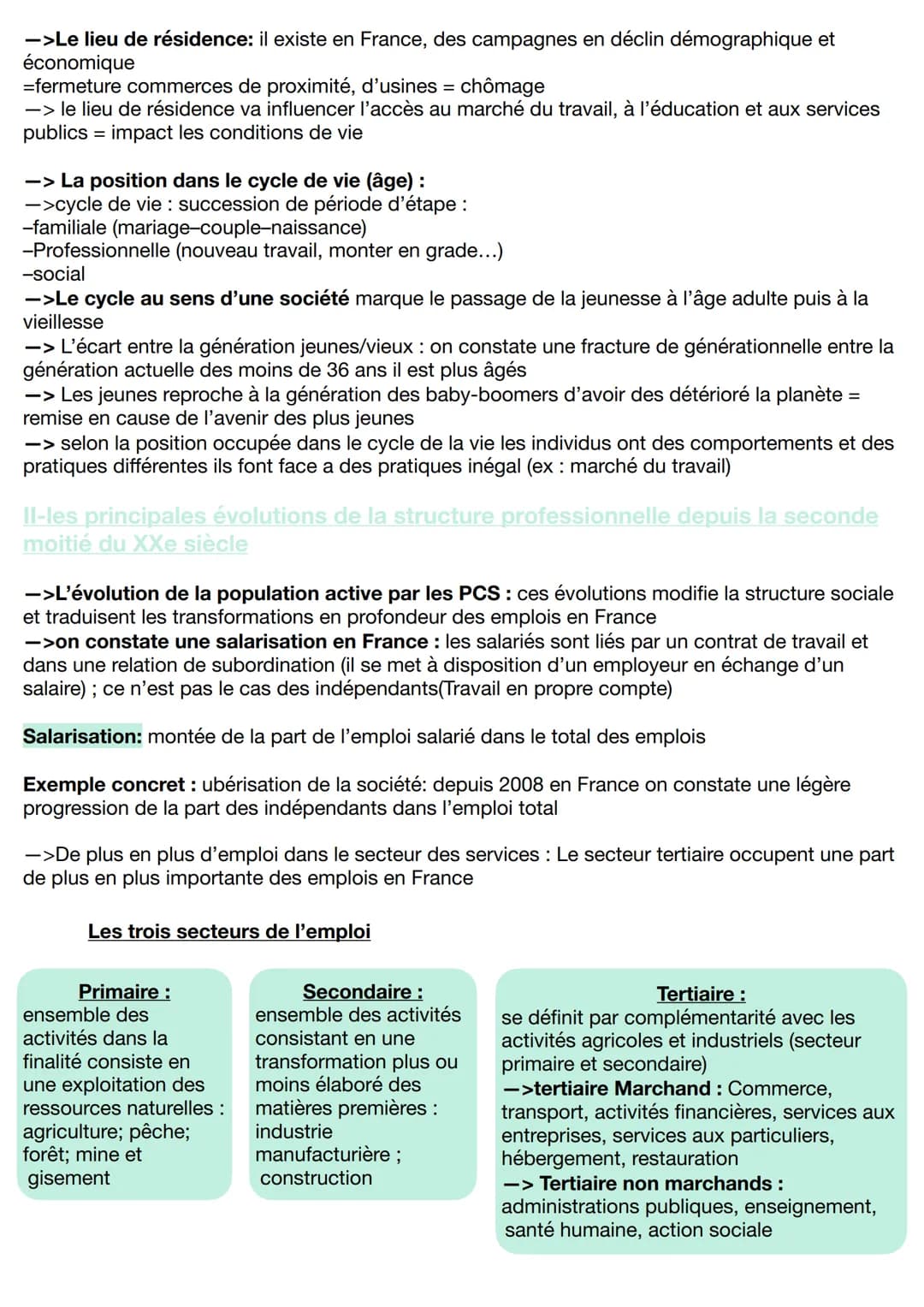 Comment est structuré la société française actuelle?
I-es multiples facteurs de la structuration
et de hiérarchisation de l'espace social
La