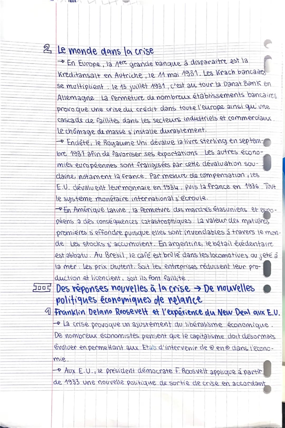 hist
impact de la crise de
1929
Comment la crise économique déséquilibre-t-elle
Les sociétés et les États dans le monde ?
déséquilibres écon
