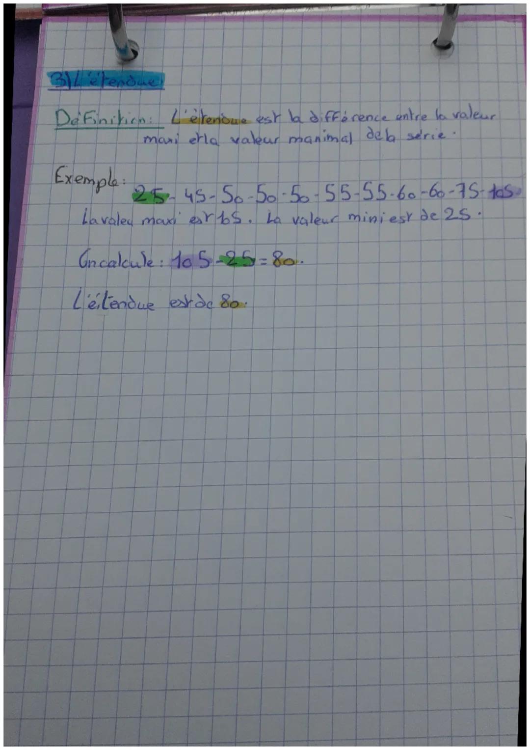 MATHS:

Les statistiques

1) La moyenne

Définition. La moyenne estobtenu endivisant la somme des
valeurs de la série par le nombre total de