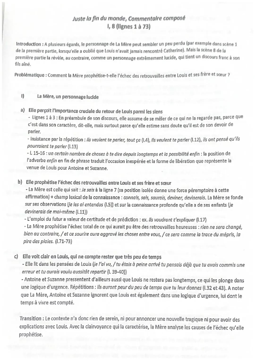 Juste la fin du monde : Résumé et Analyse des Personnages de Louis et Catherine