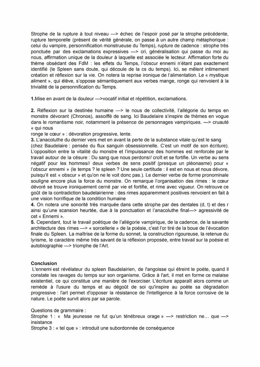 Introduction.
Le temps est l'une des plus obsédantes composantes du spleen de Charles
Baudelaire (« L'horloge >>, << le goût du néant »). Om