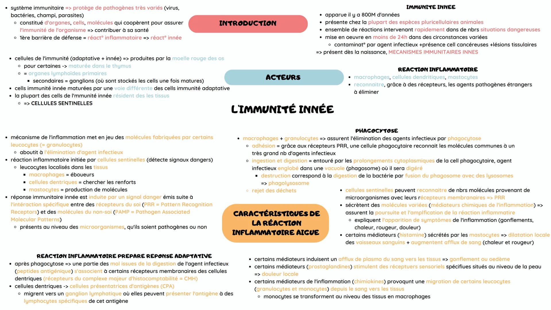 ●
système immunitaire => protège de pathogènes très variés (virus,
bactéries, champi, parasites)
●
o constitué d'organes, cells, molécules q