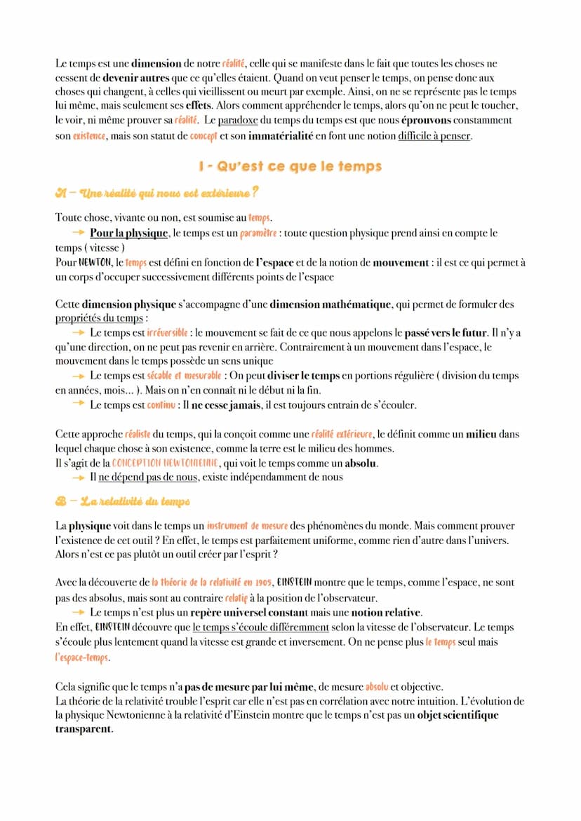 wwwwwwwwww
C H A PIT RE 1 4
LE TEMPS Le temps est une dimension de notre réalité, celle qui se manifeste dans le fait que toutes les choses 