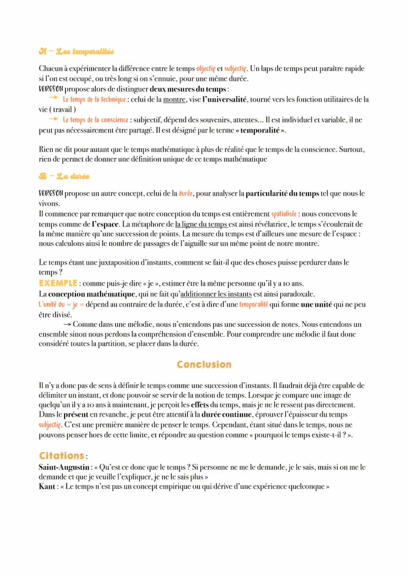 wwwwwwwwww
C H A PIT RE 1 4
LE TEMPS Le temps est une dimension de notre réalité, celle qui se manifeste dans le fait que toutes les choses 