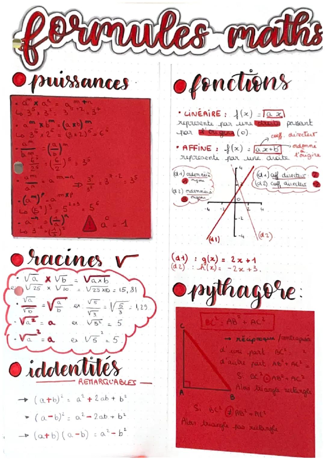 formules maths
puissances
125 = (3+2) 26³
= (-1)
(2)°
با ما
√ 55
- (am).
a
4o (5²) ³ = 5
Man
=
m+n
mxp
2o 3²-(3) ²
(4)"
= 35
racines v
a XVb