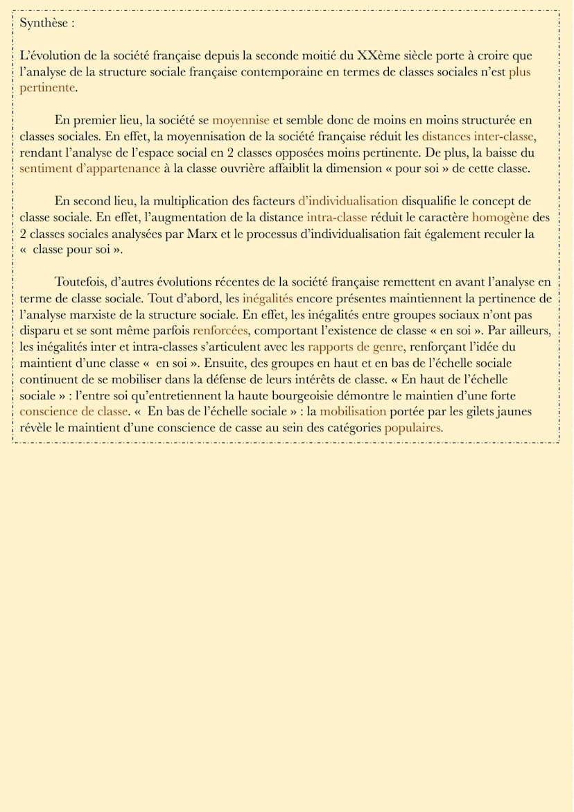 SES: la structure sociale française
La structure sociale désigne la manière dont les groupes sociaux sont hiérarchisés au
sein d'une société
