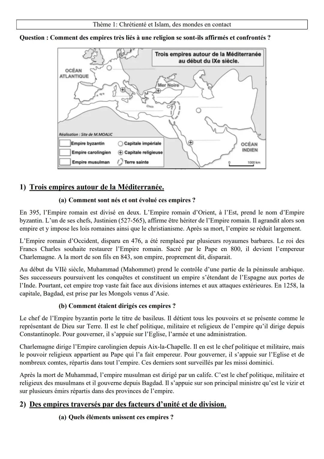 Les Empires Chrétiens et Musulmans 