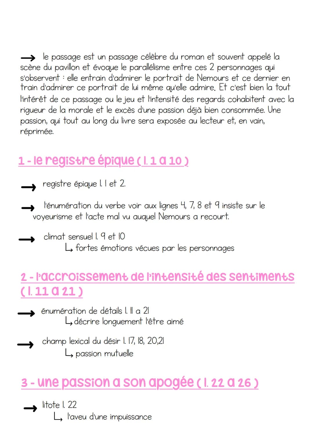 Texte 2
LA PRINCESSE DE CLÈVES - LA SCÈNE DU
PAVILLON
Accroche :
<< Il vit qu'elle était seule ; mais il la vit d'une si admirable beauté,
q