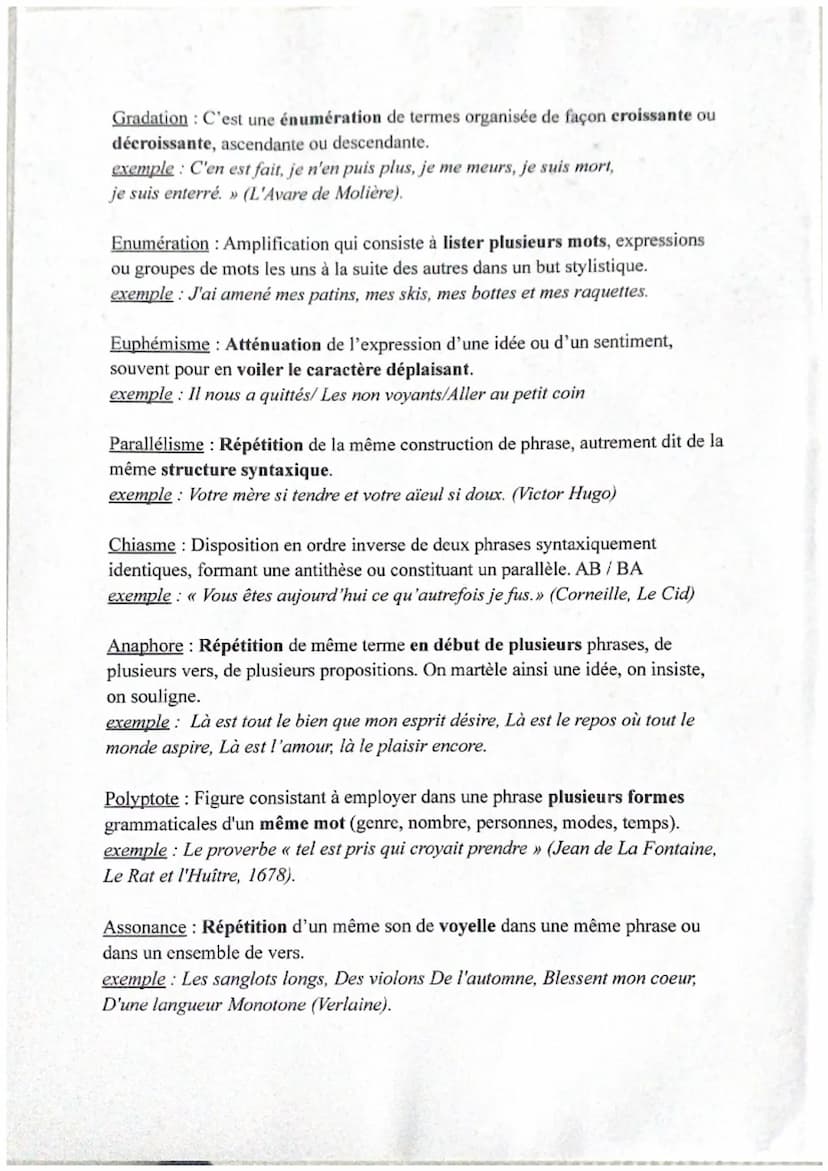 LES FIGURES DES STYLE
Comparaison : Rapprochement de deux termes (le comparé et le comparant), à
partir d'un élément qui leur est commun, et