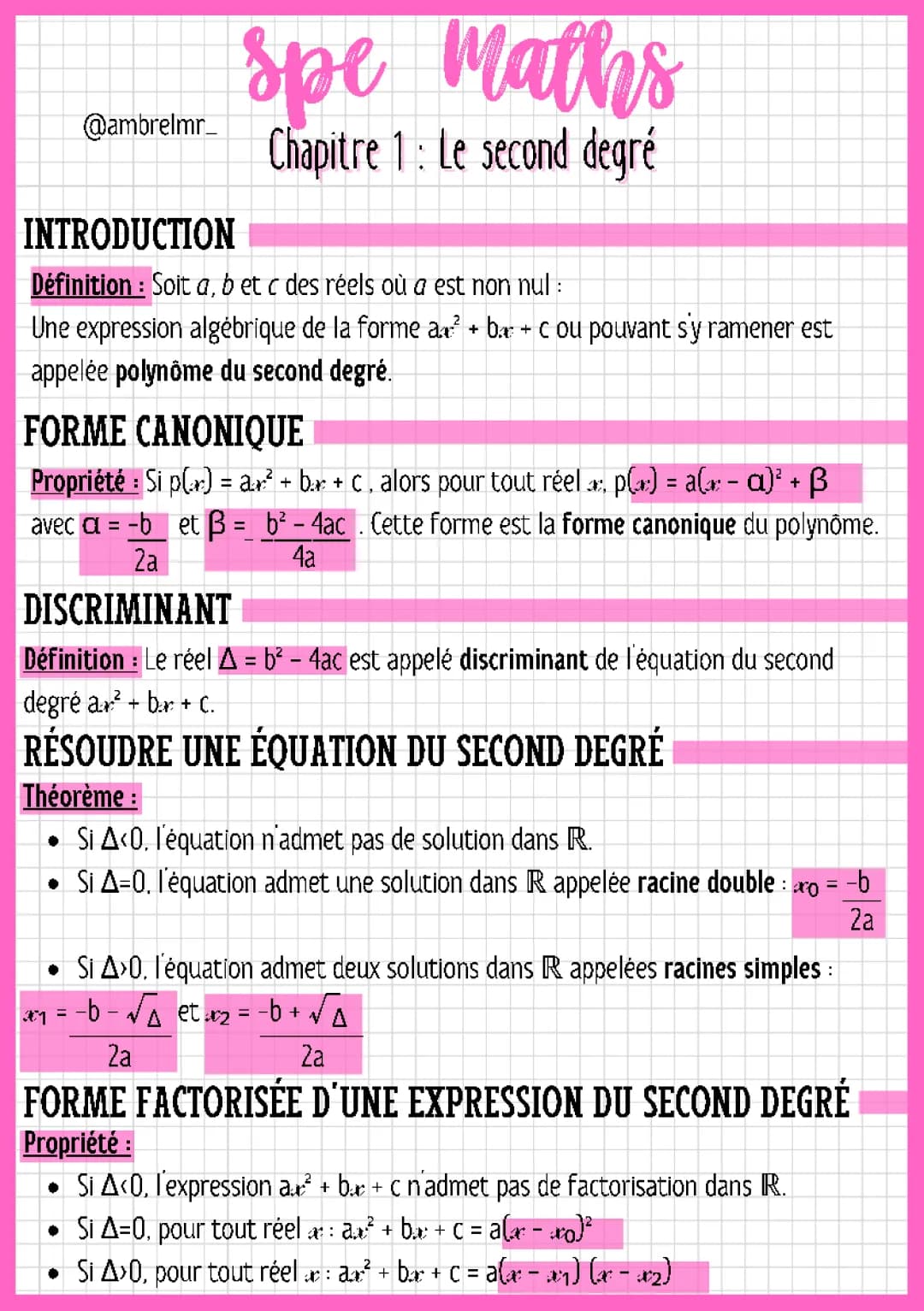 Apprends à Résoudre les Équations du Second Degré - Exercices Corrigés et Cours Amusants !