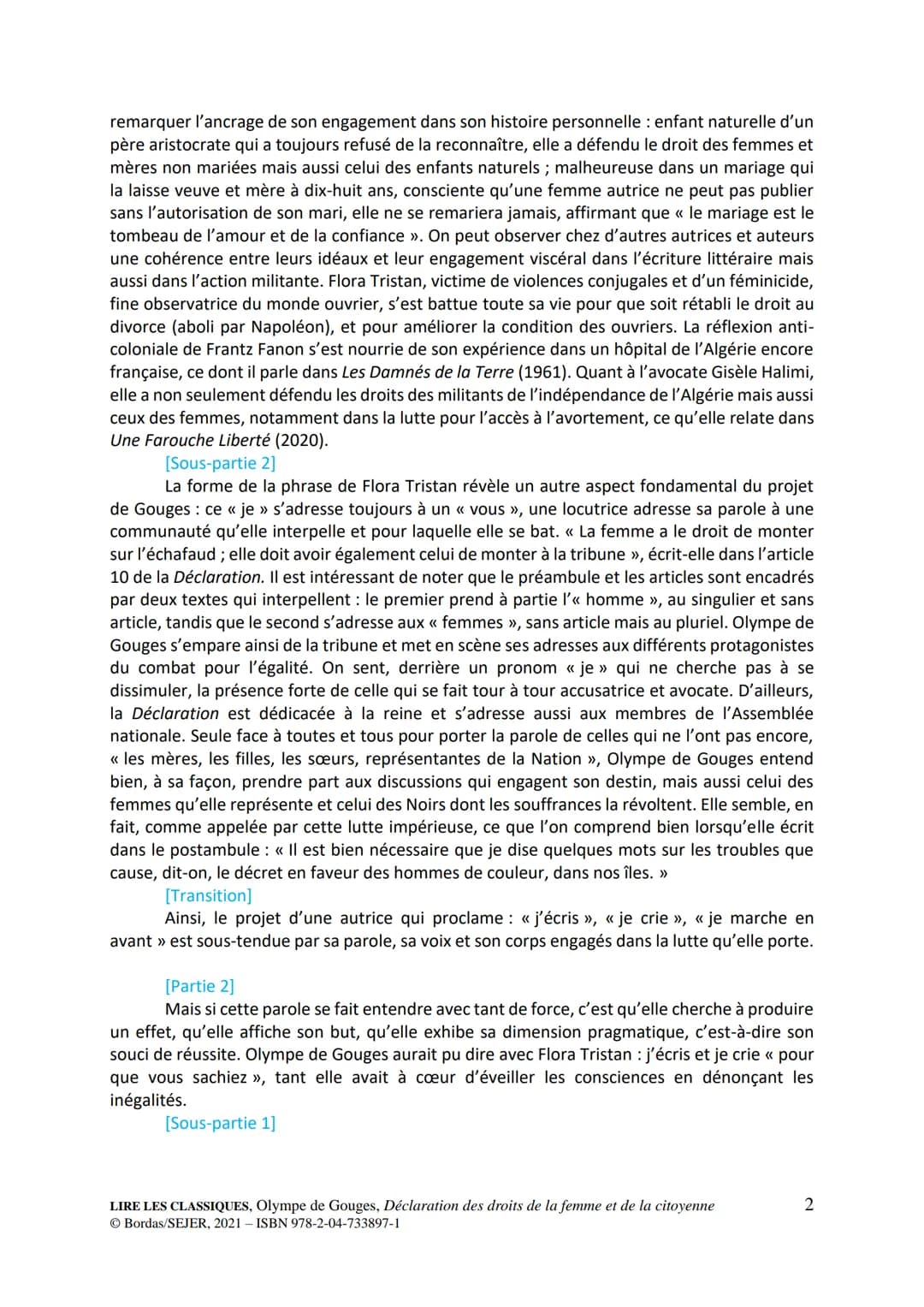 Dissertation 1
Proposition de corrigé
Sujet :
<< J'écris pour que vous sachiez ; je crie pour que vous entendiez ; je marche en avant pour q