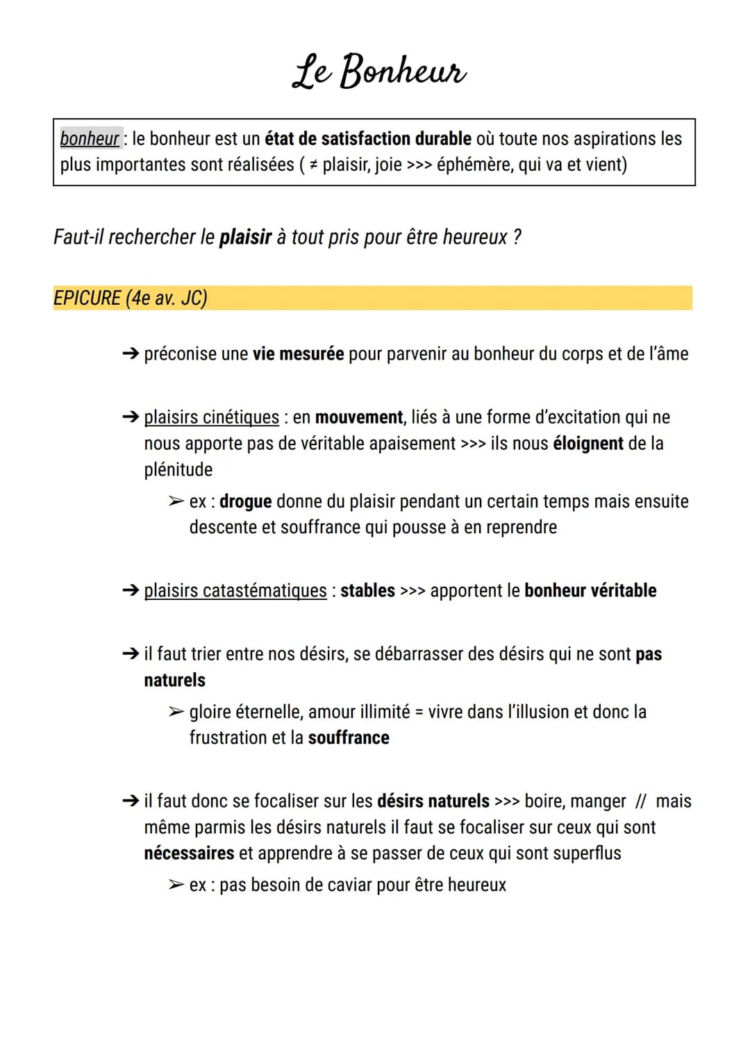Le Bonheur
bonheur : le bonheur est un état de satisfaction durable où toute nos aspirations les
plus importantes sont réalisées ( * plaisir