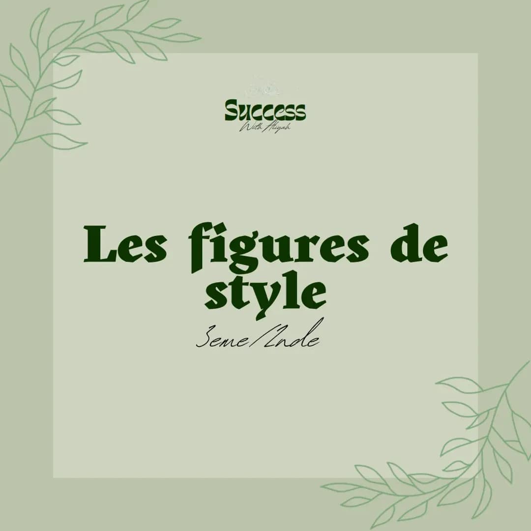 Amuse-toi avec les Figures de Style : Exercices et PDF pour le Brevet et la 4ème