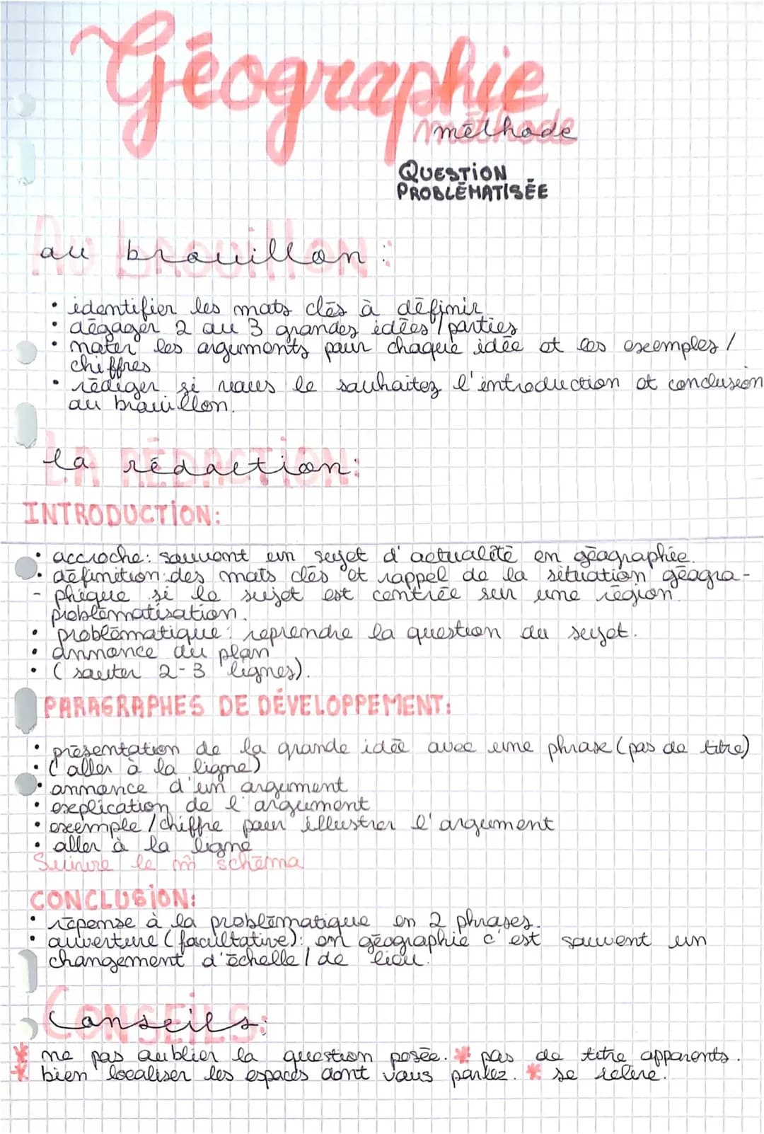 question problematisée en géographie 