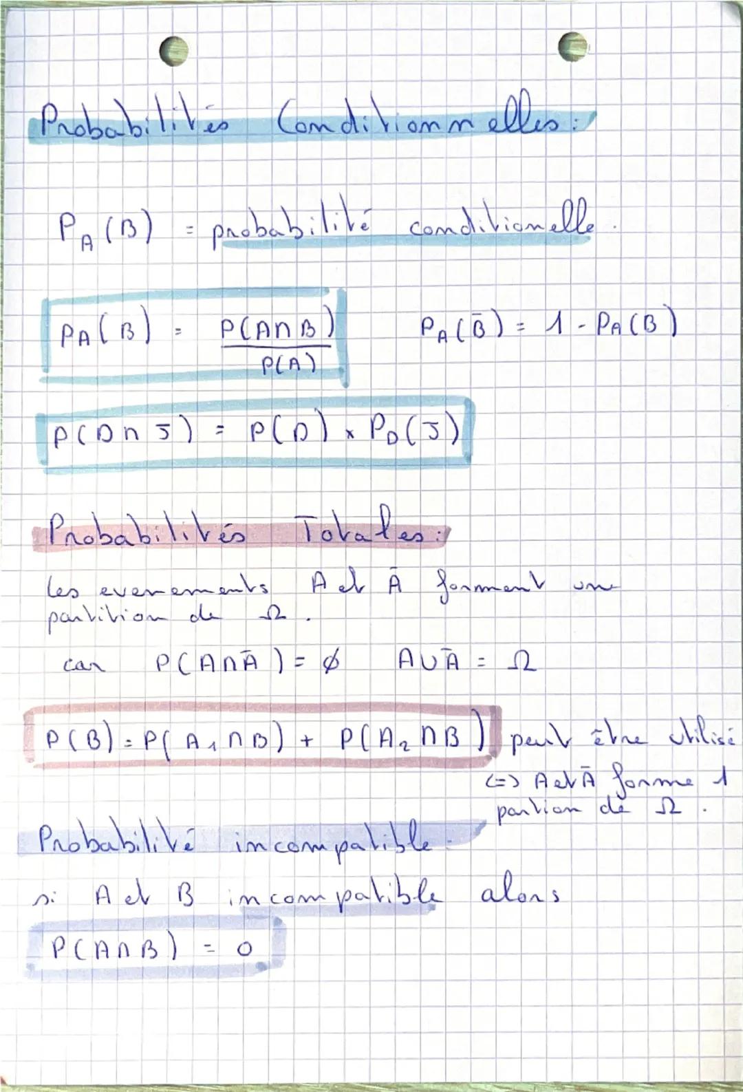 # Probabilités:

- Definition: Experience aléatoire ayant
plusieurs issues

*   Ensemble des issues est univers. $\Omega$

    exemple:

   