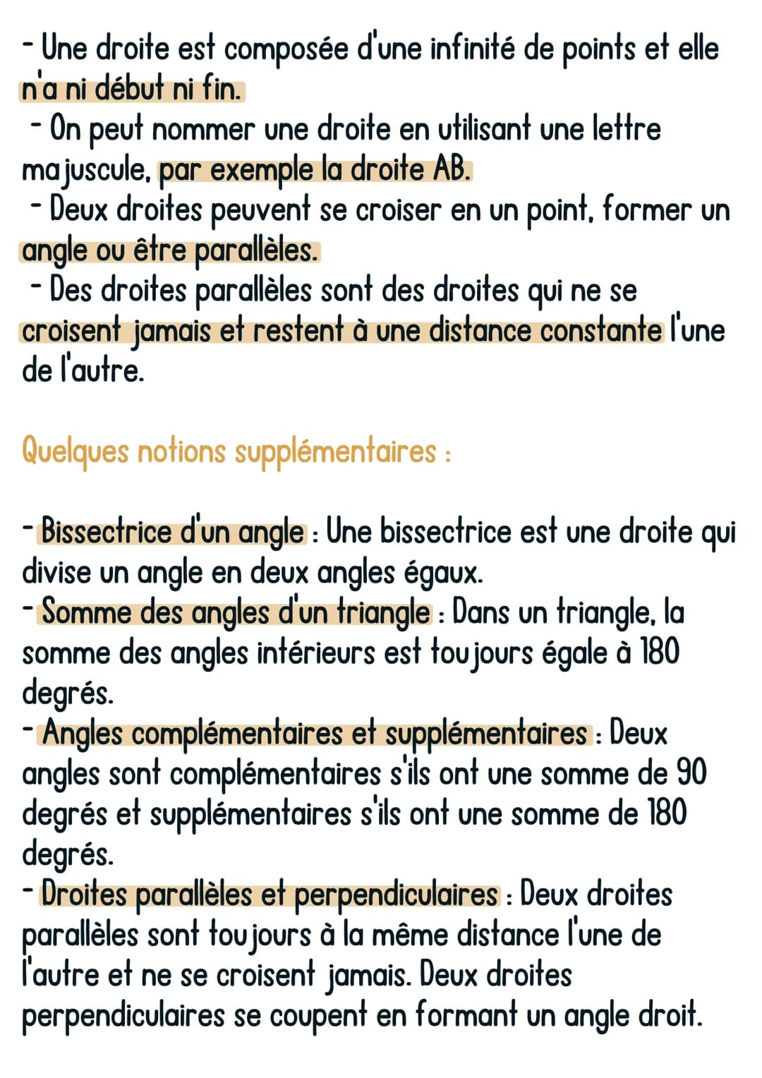 @avoirsonbrevet
Maths
Les angles et les droites
1. Angles :
- Un angle est une ouverture formée par deux demi-
droites ayant une origine com