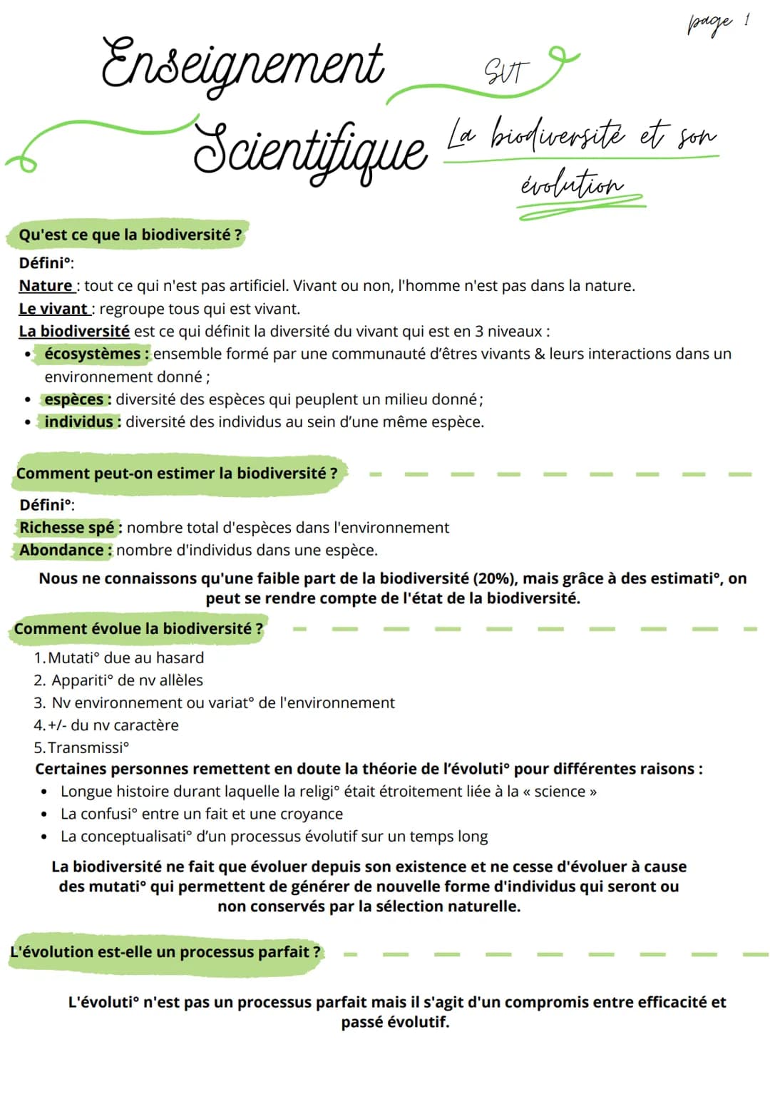 ●
Qu'est ce que la biodiversité ?
Définiº:
Nature : tout ce qui n'est pas artificiel. Vivant ou non, l'homme n'est pas dans la nature.
Le vi