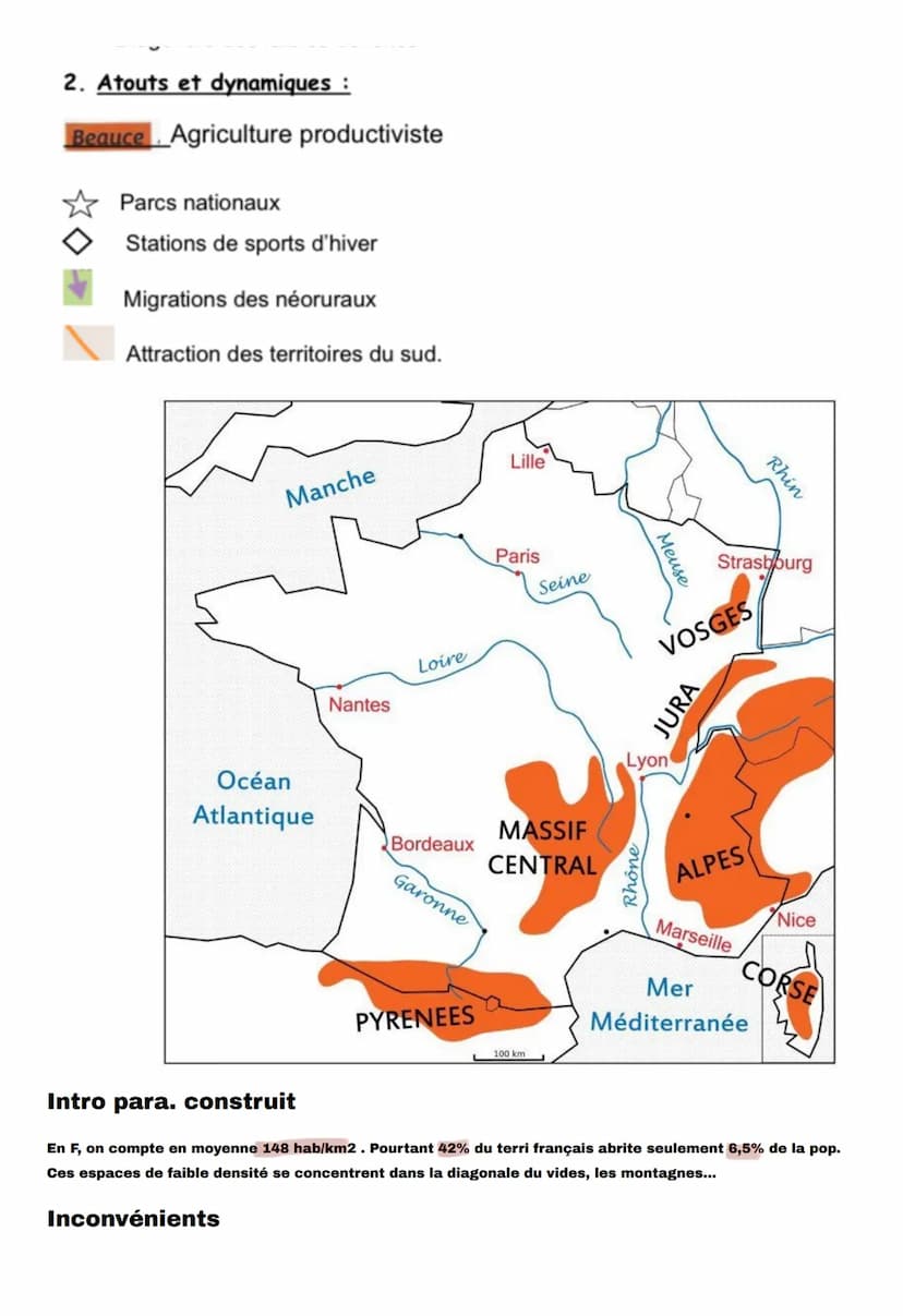 Définitions
• Néoruraux: nouveau habitants d'origine urbaine en zones rurale
• Enclavement: isolement d'un territoire, peu accessible et mal