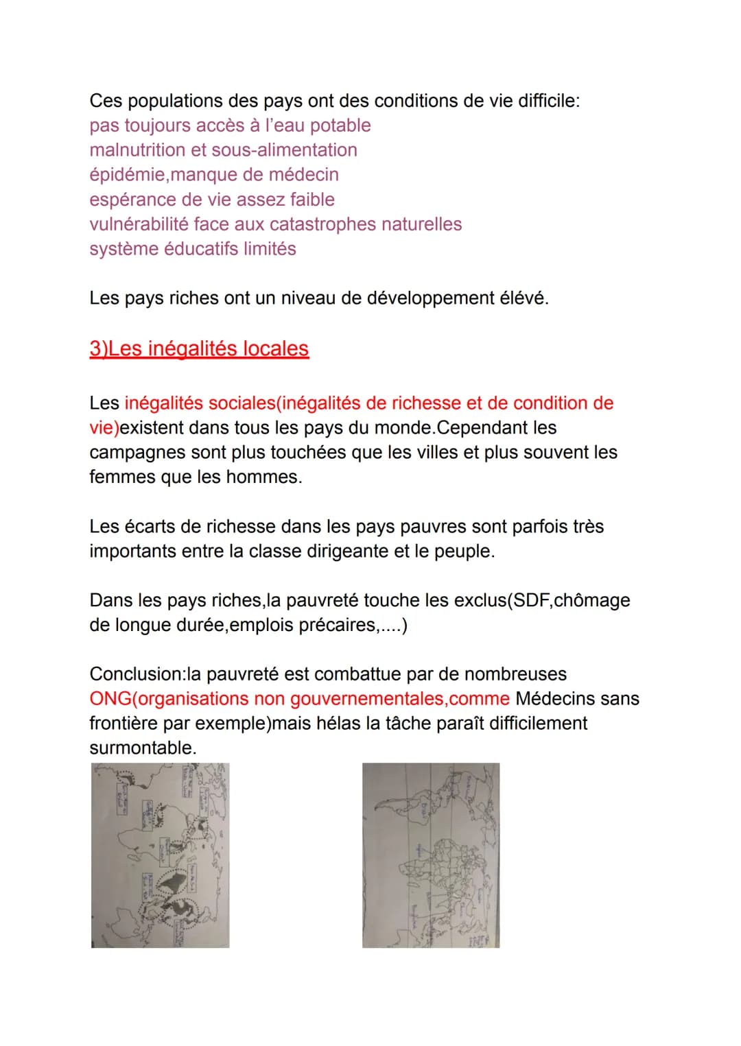 Richesse et pauvreté dans le monde.
Introduction; la pauvreté est un fléau mondial
Quelles sont les inégalités de richesse dans le monde?
1)