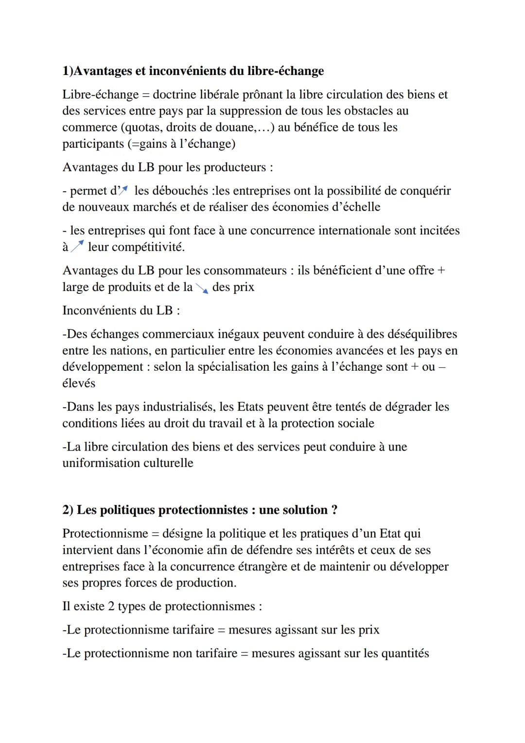 CHAPITRE 2 : Quels sont les fondements du commerce
international et de l'internationalisation de la production ?
I/ Les déterminants du CI e