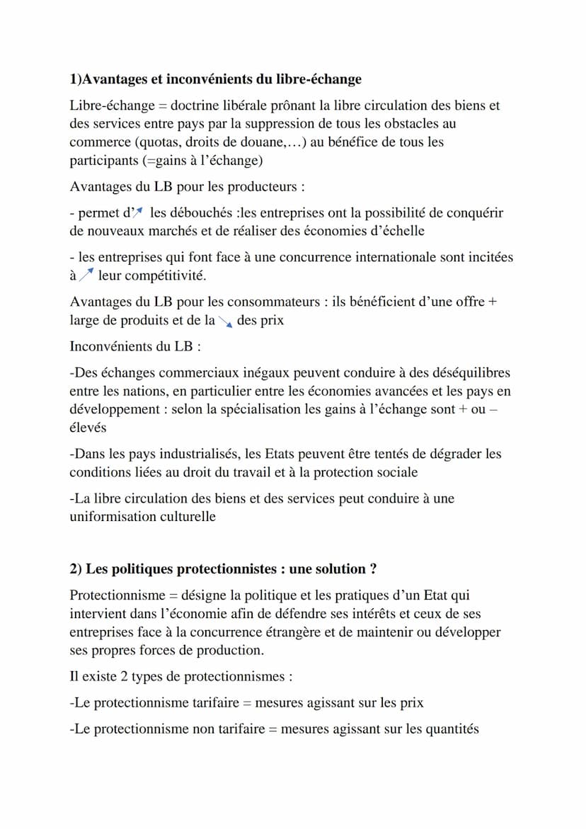 CHAPITRE 2 : Quels sont les fondements du commerce
international et de l'internationalisation de la production ?
I/ Les déterminants du CI e