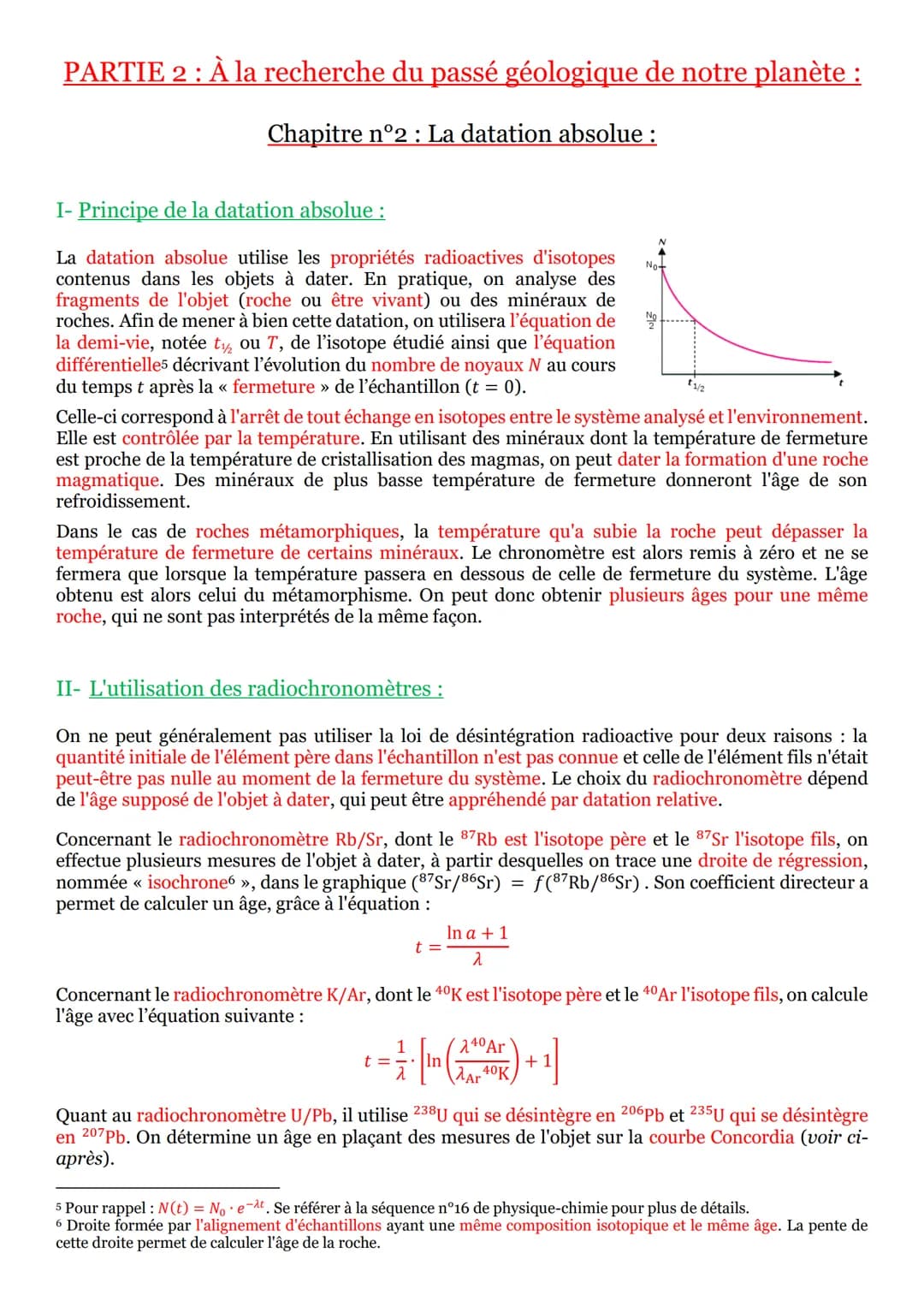 PARTIE 2 : À la recherche du passé géologique de notre planète :
Chapitre n°1 : La datation relative :
I- Les relations géométriques entre o