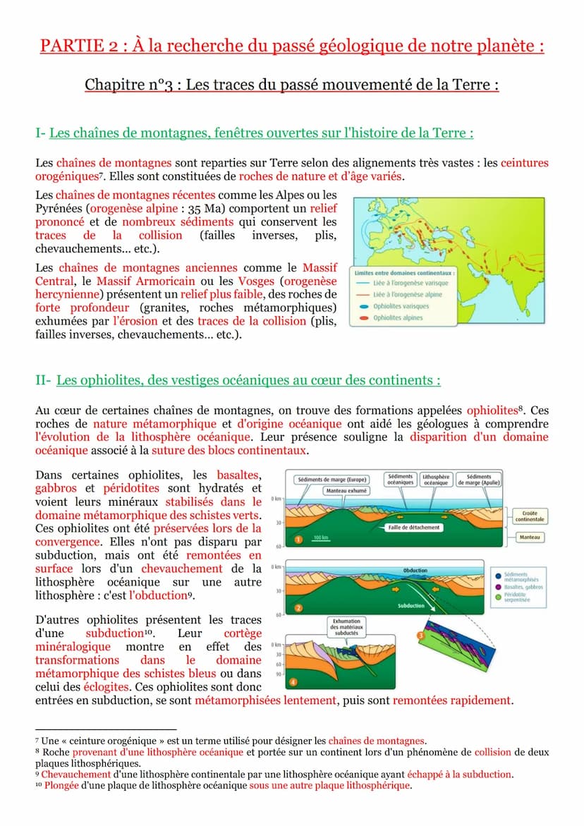 PARTIE 2 : À la recherche du passé géologique de notre planète :
Chapitre n°1 : La datation relative :
I- Les relations géométriques entre o