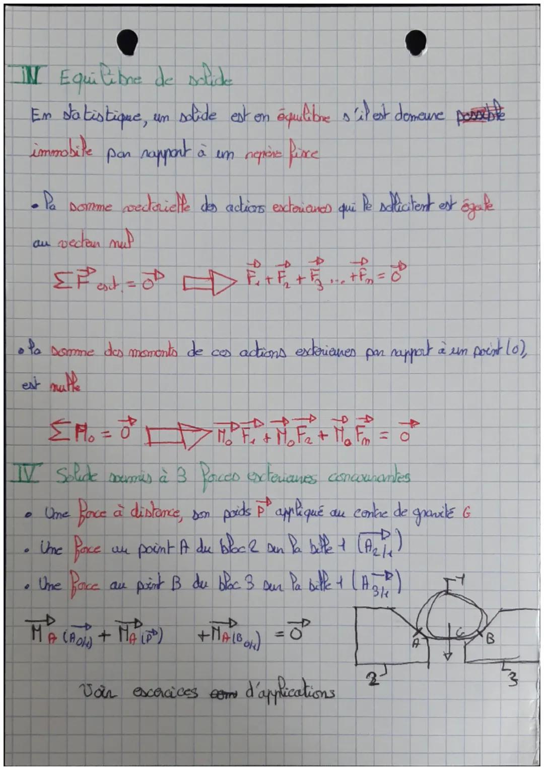 # 12D 12D comportament
mécanique
I- notion d'un moment

Be moment d'une face $\overrightarrow{F}$ par rapport au point O, est égal au
produi