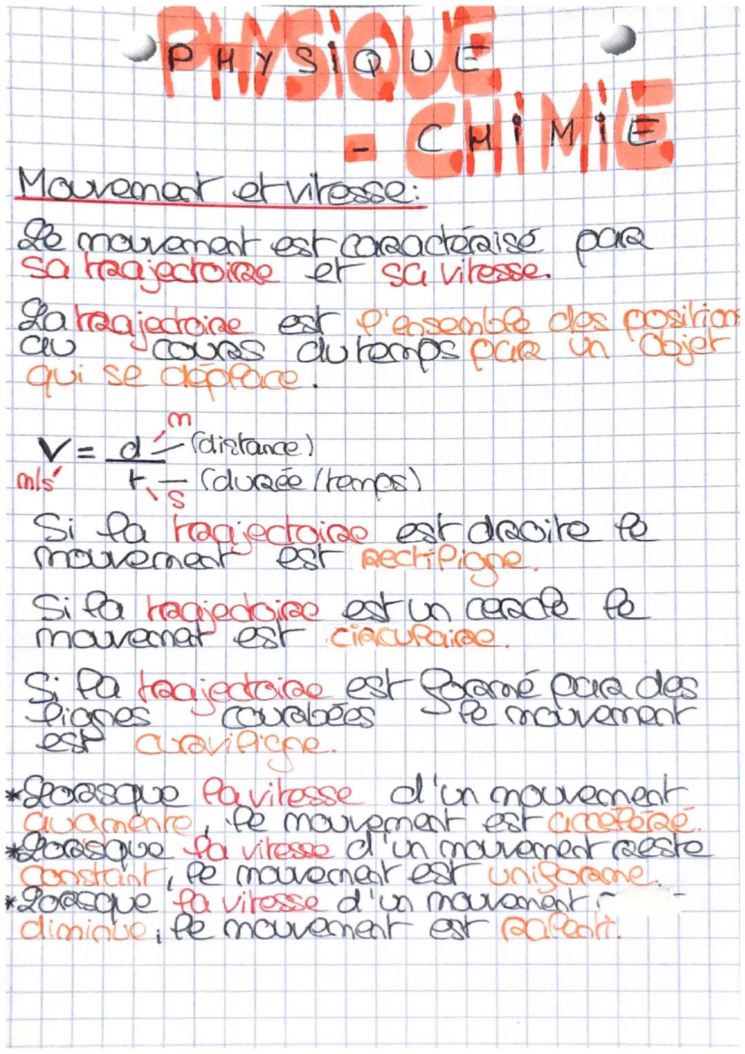 # PHYSIQUE

CHIMIC

Mouvement et vitesse:

Le mouvement est caractérise par
sa majectoine et sa vitesse.

La raajadoine est l'ensemble des p